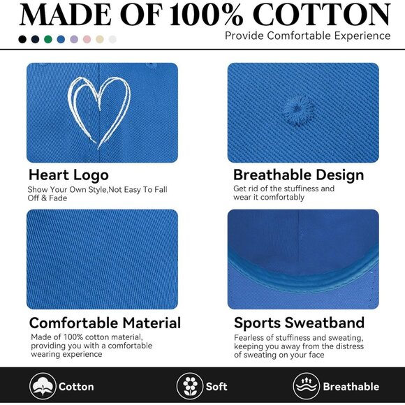 Women's Green White Adjustable Cute Cotton Ball For Golf Tennis Baseball Cap - Picture 5 of 7